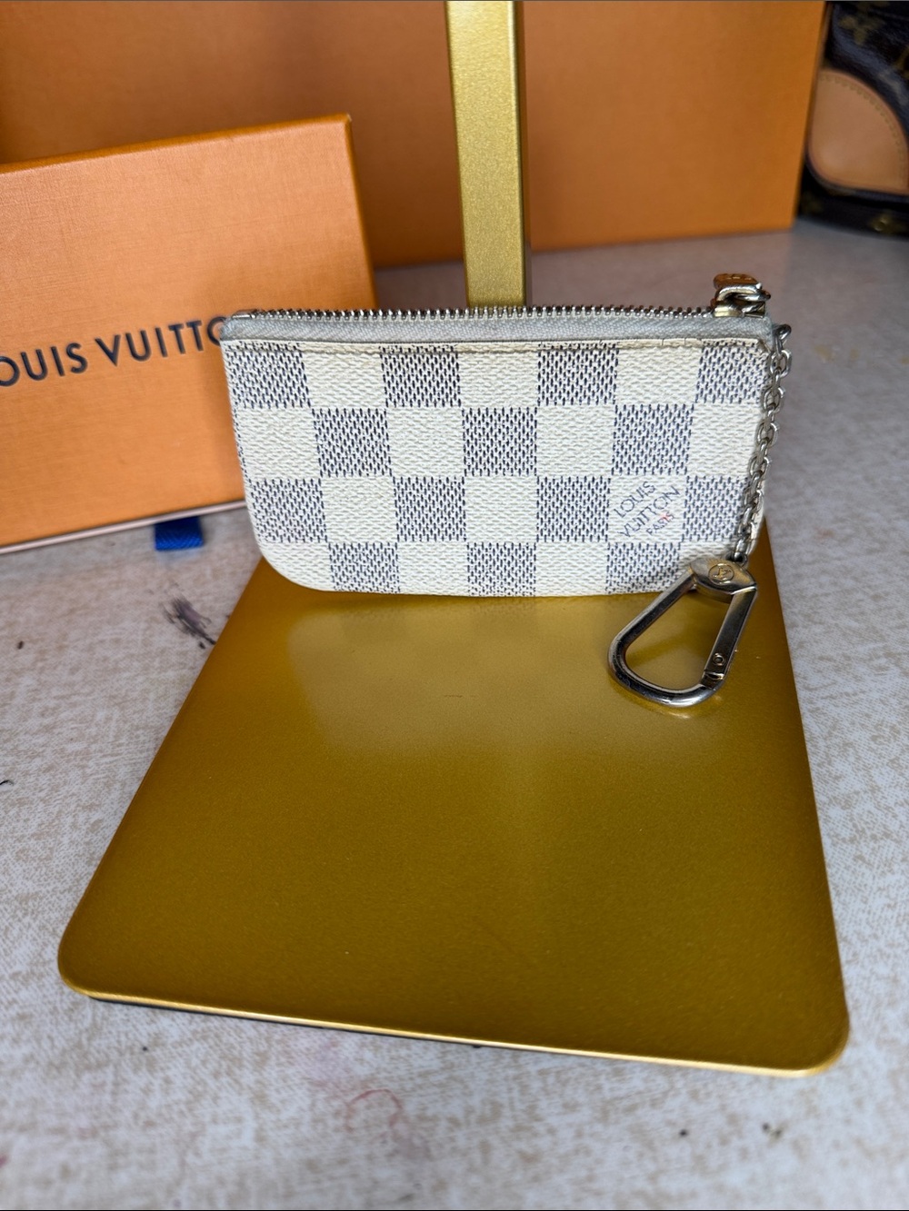 Louis Vuitton Damier Azur Key Cles